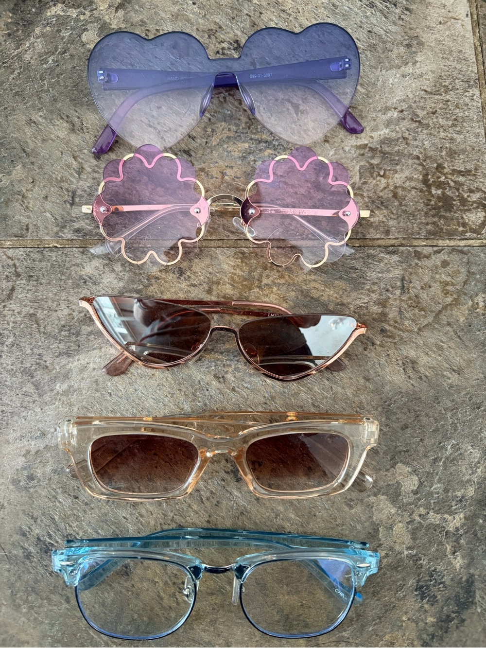 Claire's 5 pairs of Women’s non-prescription glasses
